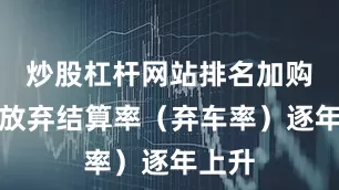 炒股杠杆网站排名加购商品放弃结算率（弃车率）逐年上升